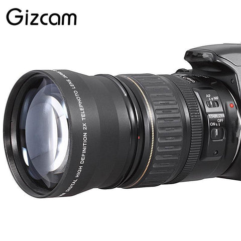 Gizcam Professional 52mm 2x Telephoto Lens Converter For Nikon