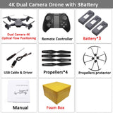 Visuo XS816 RC Drone with 50 Times Zoom WiFi FPV 4K /720P Dual Camera